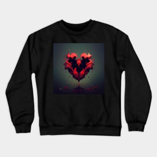 Broken Heart Graphic Art Crewneck Sweatshirt